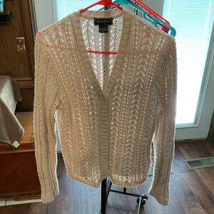 Eddie Bauer Women's Beige Knit Cardigan
